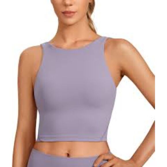 CRZ YOGA Other - CRZ Yoga Padded Sports Bra Tank | Gray Purple | Medium Athleisure